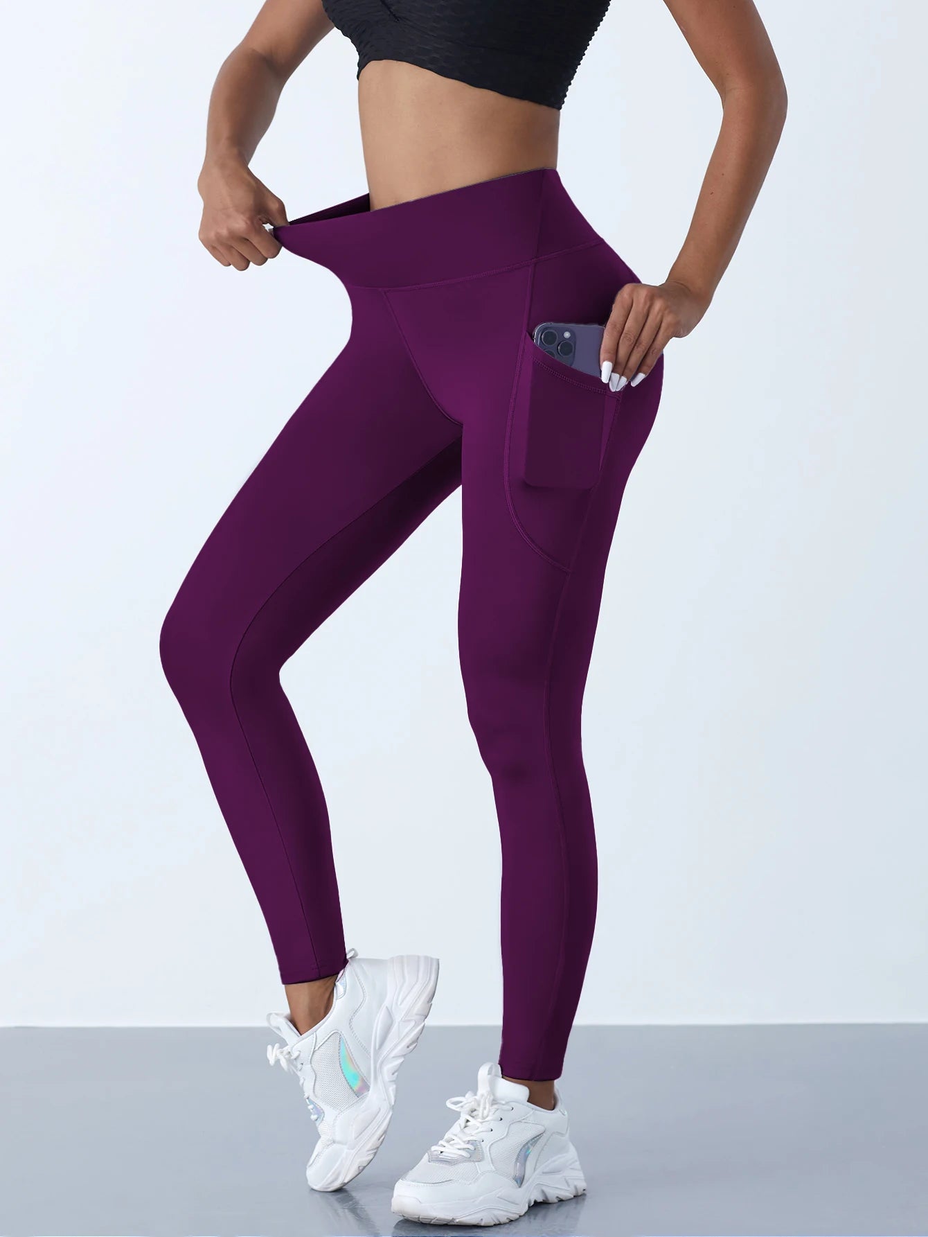 ShapeSculpt High-Waisted Leggings – Tummy Control, Sculpting Fit & Side Pockets