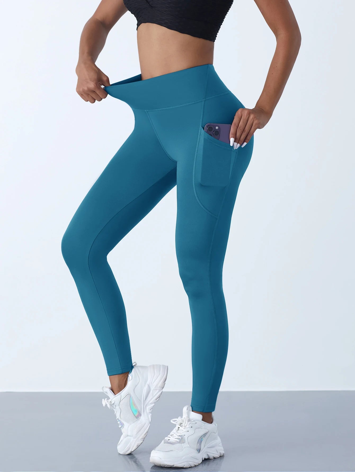ShapeSculpt High-Waisted Leggings – Tummy Control, Sculpting Fit & Side Pockets